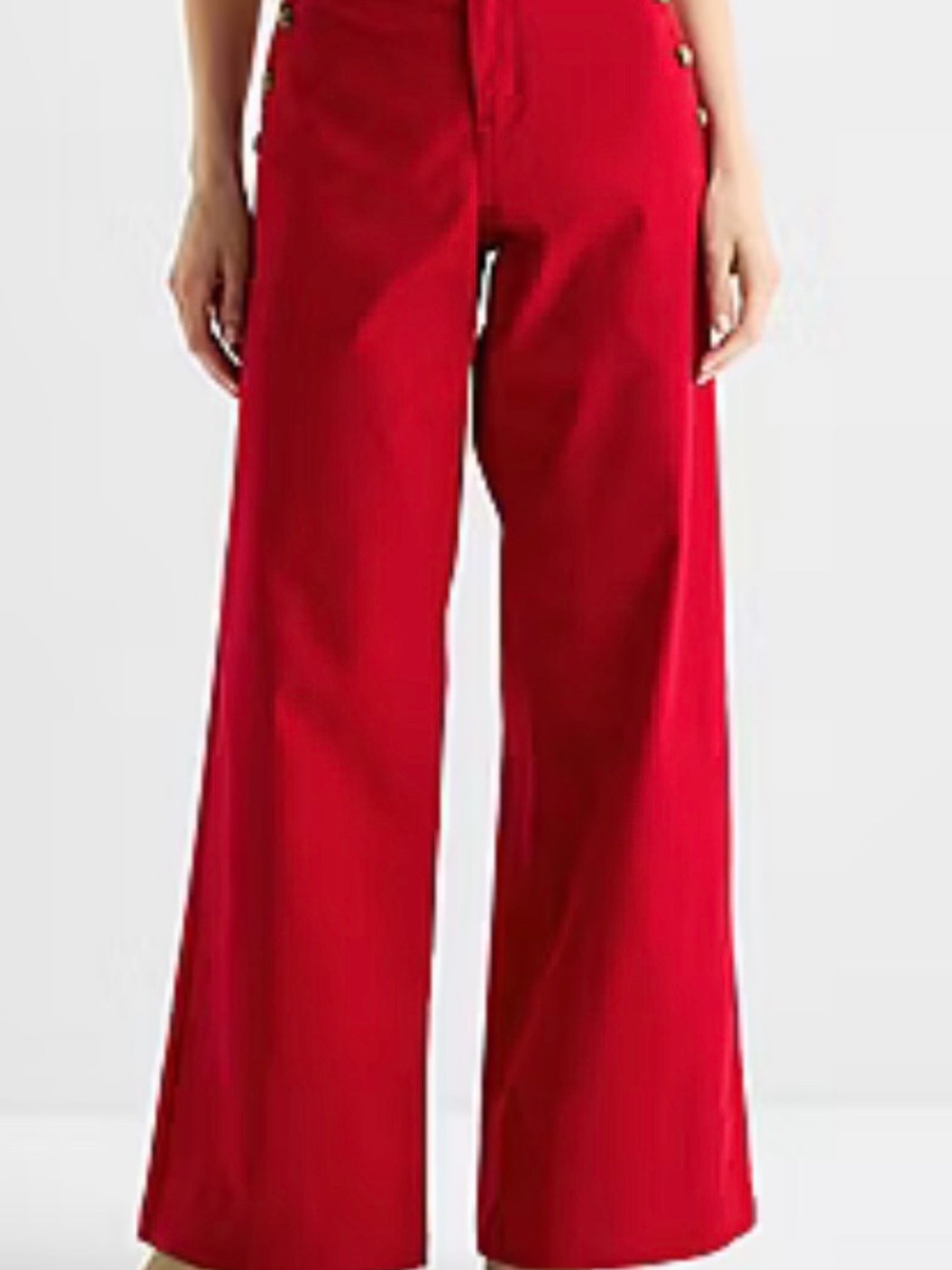 St. John's Bay Bold Red Wide-Leg Pants